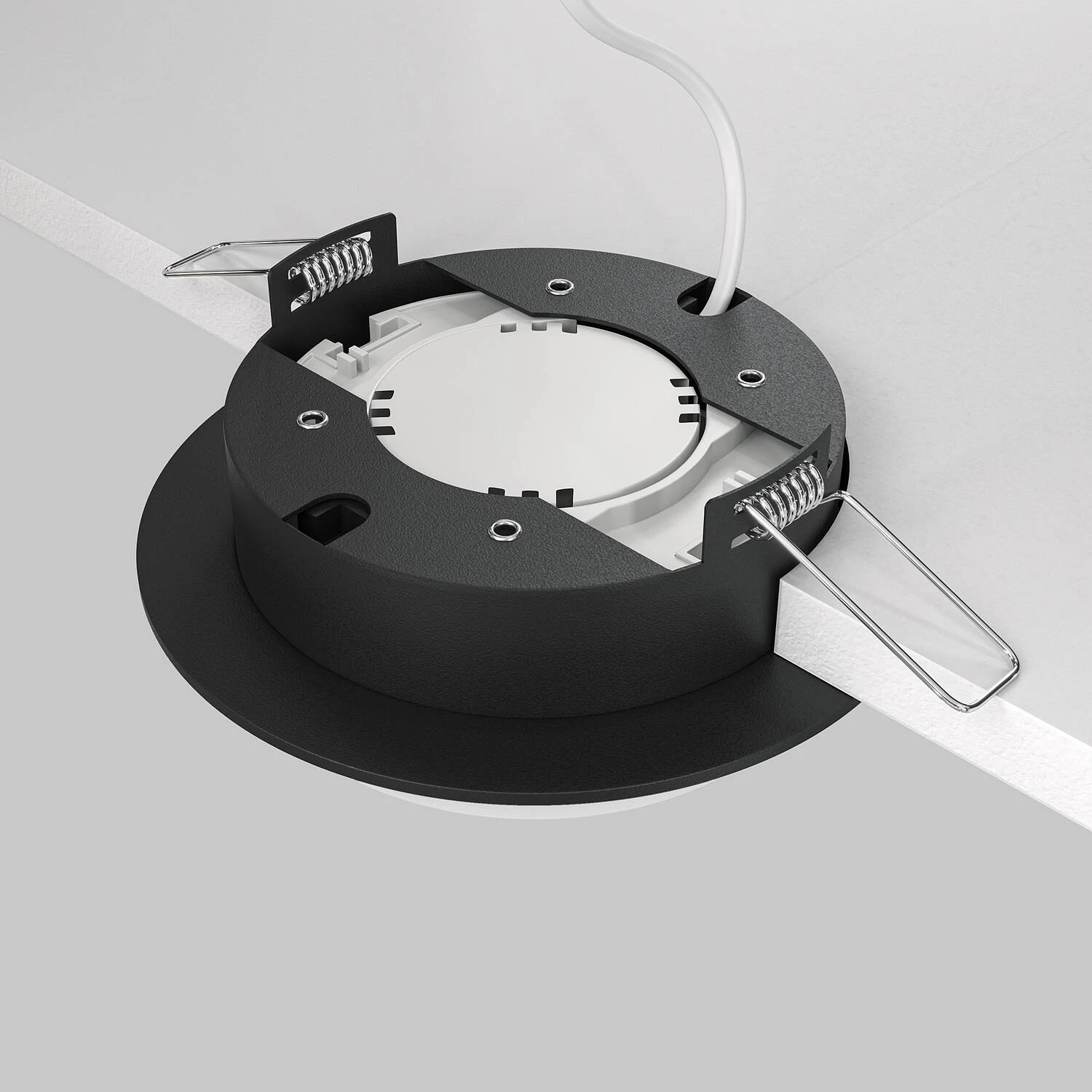 Встраиваемый светильник Downlight Hoop, 1xGX53 Черно-белый (Maytoni Technical, DL086-GX53-RD-BW) - Amppa.ru