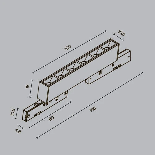 Трековый светильник Магнитная трековая система 5мм LEVITY Points, LED 5W, 4000K, Черный (Maytoni Technical, TR193-1-5W4K-M-B) - Amppa.ru