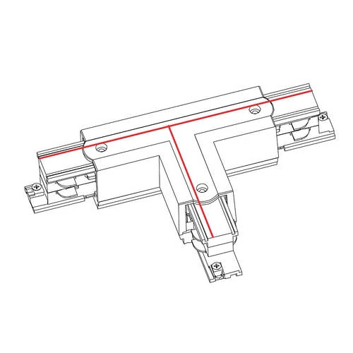 Коннектор для трехфазной трековой системы T-образный правый 2 Nowodvorski Ctls Power Black 8704