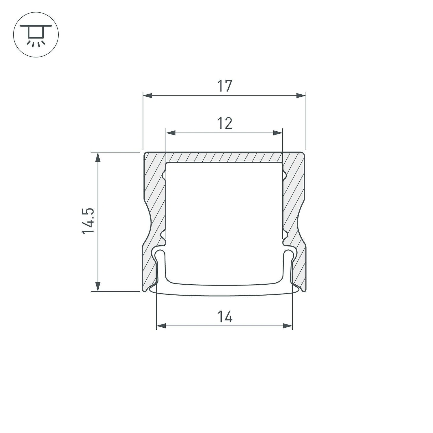 Профиль LINE-1715-2000 WHITE (Arlight