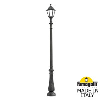 Парковый фонарь Fumagalli Nebo/Noemi E35.202.000.AYR1R, Черный и Опал (молочный), с лампой 1500Lm, 3000К