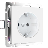 W1171461/ Электроустановочные изделия - Розетка с подсветкой W (белый матовый)