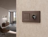 Лицевая панель ALFA (Темная бронза матовый) для терморегулятора теплого пола с цифровым дисплеем QUANT (Ambrella Volt, AP6358)